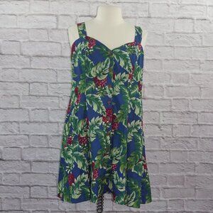 Vintage Y2k Hilo Hattie Hawaiian Floral Dress XL